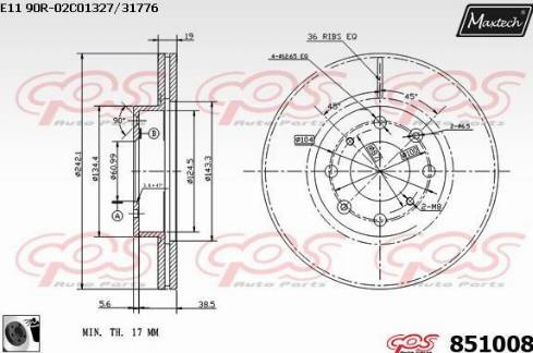 Maxtech 851008.0060 - Disque de frein cwaw.fr