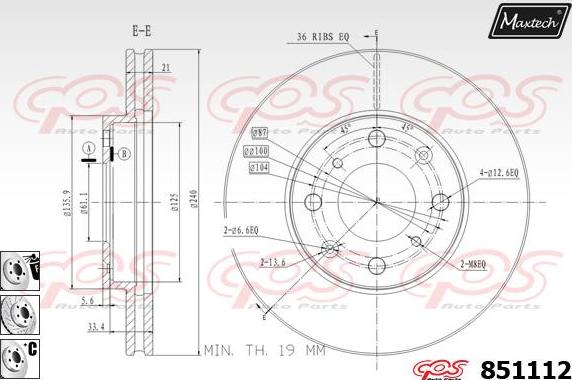 Maxtech 851008 - Disque de frein cwaw.fr