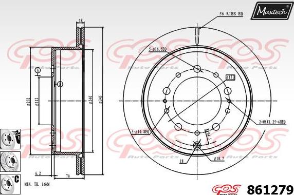 Maxtech 871006 - Disque de frein cwaw.fr