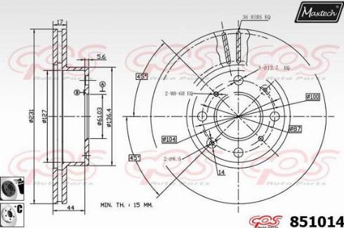 Maxtech 851014.6060 - Disque de frein cwaw.fr