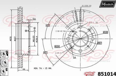 Maxtech 851014.6880 - Disque de frein cwaw.fr