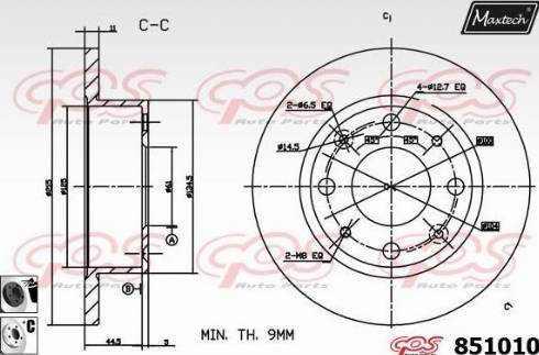 Maxtech 851010.6060 - Disque de frein cwaw.fr