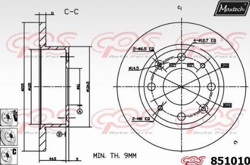 Maxtech 851010.6880 - Disque de frein cwaw.fr