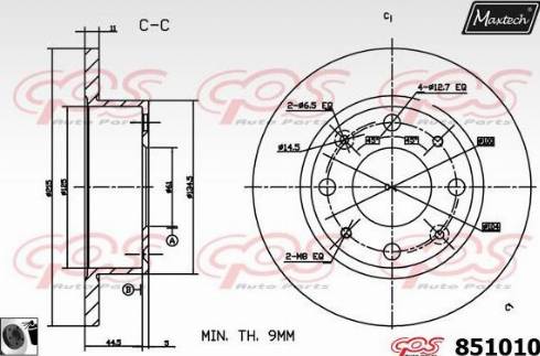 Maxtech 851010.0060 - Disque de frein cwaw.fr