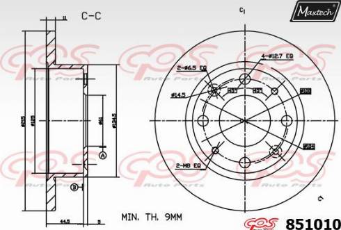 Maxtech 851010.0000 - Disque de frein cwaw.fr