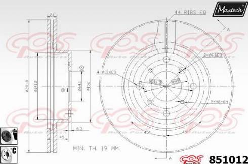 Maxtech 851012.6060 - Disque de frein cwaw.fr