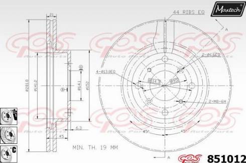 Maxtech 851012.6880 - Disque de frein cwaw.fr