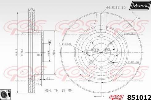 Maxtech 851012.0060 - Disque de frein cwaw.fr