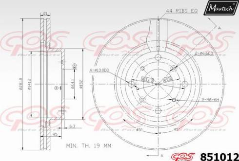 Maxtech 851012.0000 - Disque de frein cwaw.fr