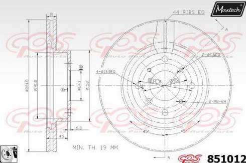 Maxtech 851012.0080 - Disque de frein cwaw.fr