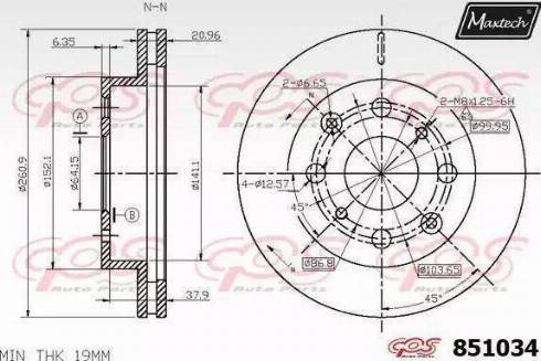 Maxtech 851034.0000 - Disque de frein cwaw.fr