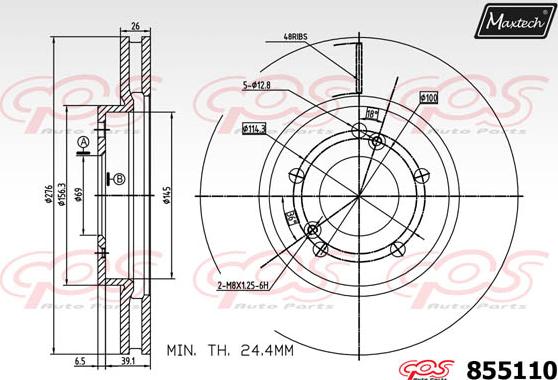 Maxtech 851034 - Disque de frein cwaw.fr