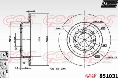 Maxtech 851031.6880 - Disque de frein cwaw.fr