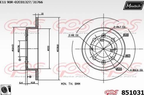 Maxtech 851031.0060 - Disque de frein cwaw.fr