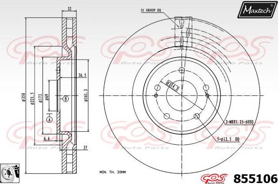 Maxtech 851031 - Disque de frein cwaw.fr