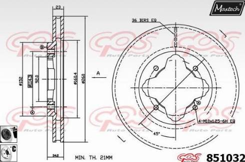 Maxtech 851032.6060 - Disque de frein cwaw.fr