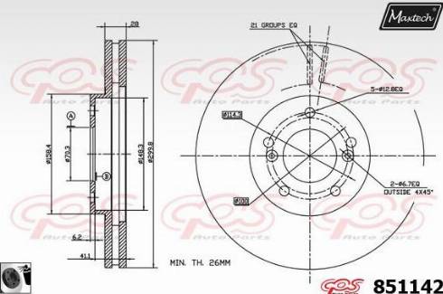 Maxtech 851142.0060 - Disque de frein cwaw.fr