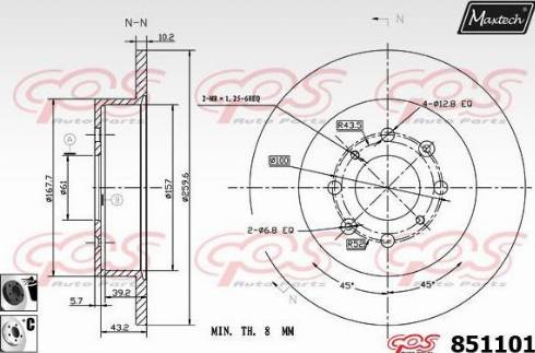 Maxtech 851101.6060 - Disque de frein cwaw.fr