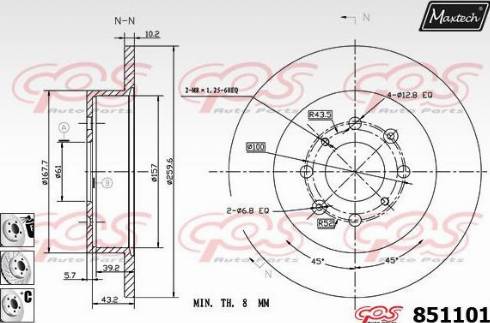 Maxtech 851101.6880 - Disque de frein cwaw.fr