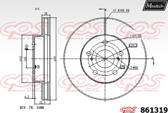 Maxtech 851101 - Disque de frein cwaw.fr