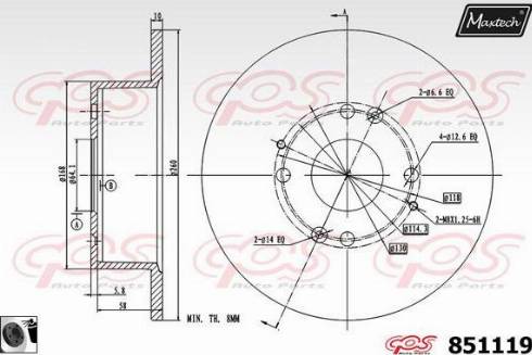 Maxtech 851119.0060 - Disque de frein cwaw.fr