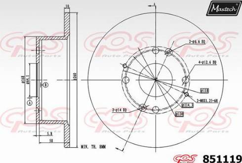 Maxtech 851119.0000 - Disque de frein cwaw.fr