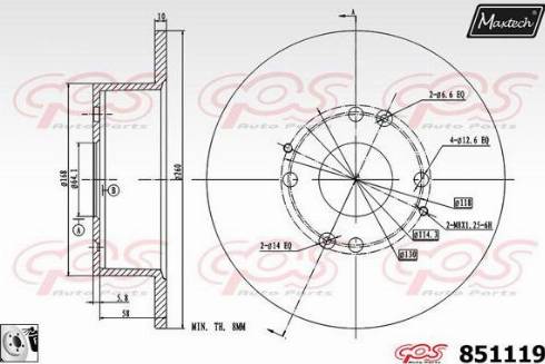 Maxtech 851119.0080 - Disque de frein cwaw.fr