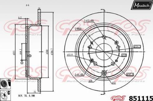 Maxtech 851115.6060 - Disque de frein cwaw.fr