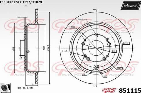 Maxtech 851115.0060 - Disque de frein cwaw.fr