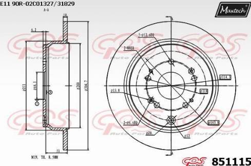 Maxtech 851115.0000 - Disque de frein cwaw.fr