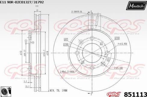 Maxtech 851113.0060 - Disque de frein cwaw.fr