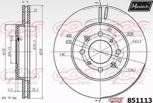 Maxtech 851113.0000 - Disque de frein cwaw.fr