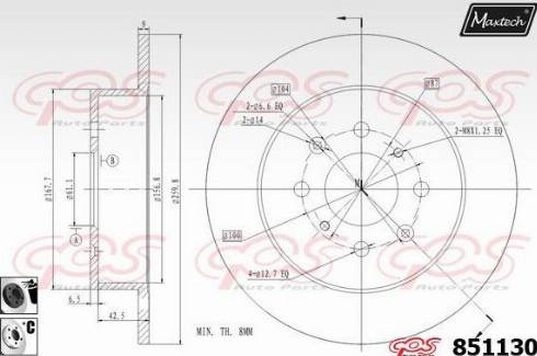 Maxtech 851130.6060 - Disque de frein cwaw.fr