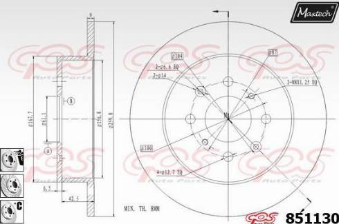 Maxtech 851130.6980 - Disque de frein cwaw.fr