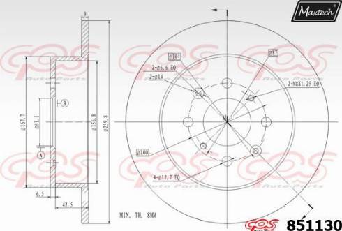 Maxtech 851130.0000 - Disque de frein cwaw.fr