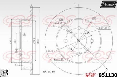 Maxtech 851130.0080 - Disque de frein cwaw.fr