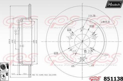 Maxtech 851138.6060 - Disque de frein cwaw.fr