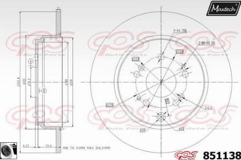 Maxtech 851138.0060 - Disque de frein cwaw.fr