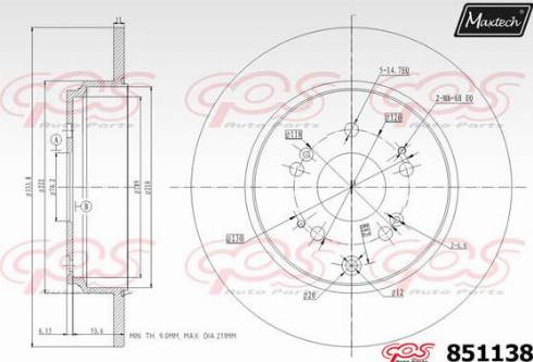 Maxtech 851138.0000 - Disque de frein cwaw.fr