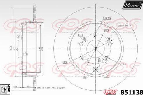 Maxtech 851138.0080 - Disque de frein cwaw.fr