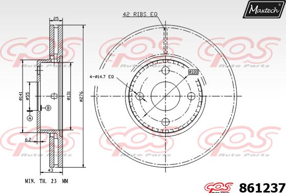 Maxtech 851138 - Disque de frein cwaw.fr