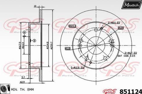 Maxtech 851124.0060 - Disque de frein cwaw.fr