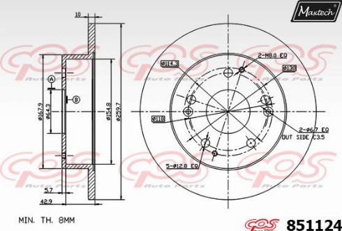 Maxtech 851124.0000 - Disque de frein cwaw.fr