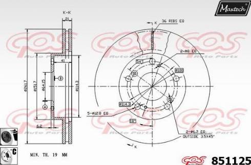 Maxtech 851125.6060 - Disque de frein cwaw.fr