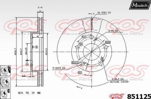 Maxtech 851125.6880 - Disque de frein cwaw.fr