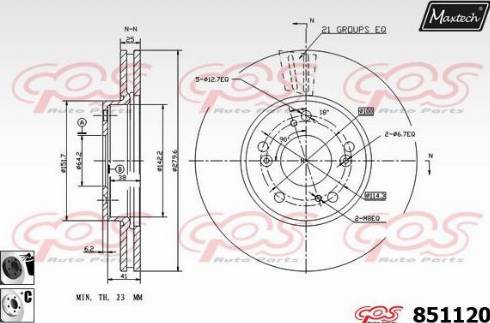 Maxtech 851120.6060 - Disque de frein cwaw.fr