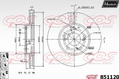 Maxtech 851120.6880 - Disque de frein cwaw.fr