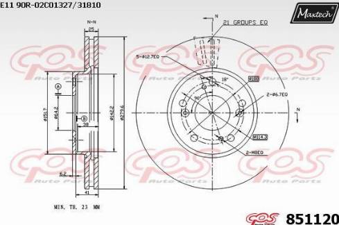 Maxtech 851120.0000 - Disque de frein cwaw.fr