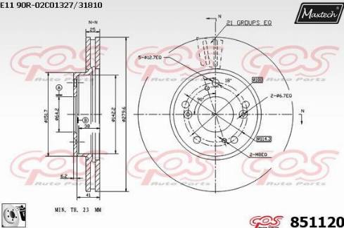 Maxtech 851120.0080 - Disque de frein cwaw.fr