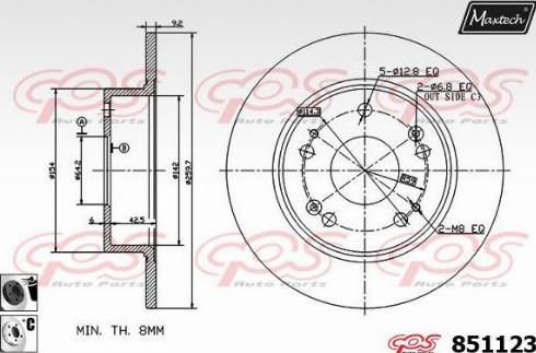 Maxtech 851123.6060 - Disque de frein cwaw.fr